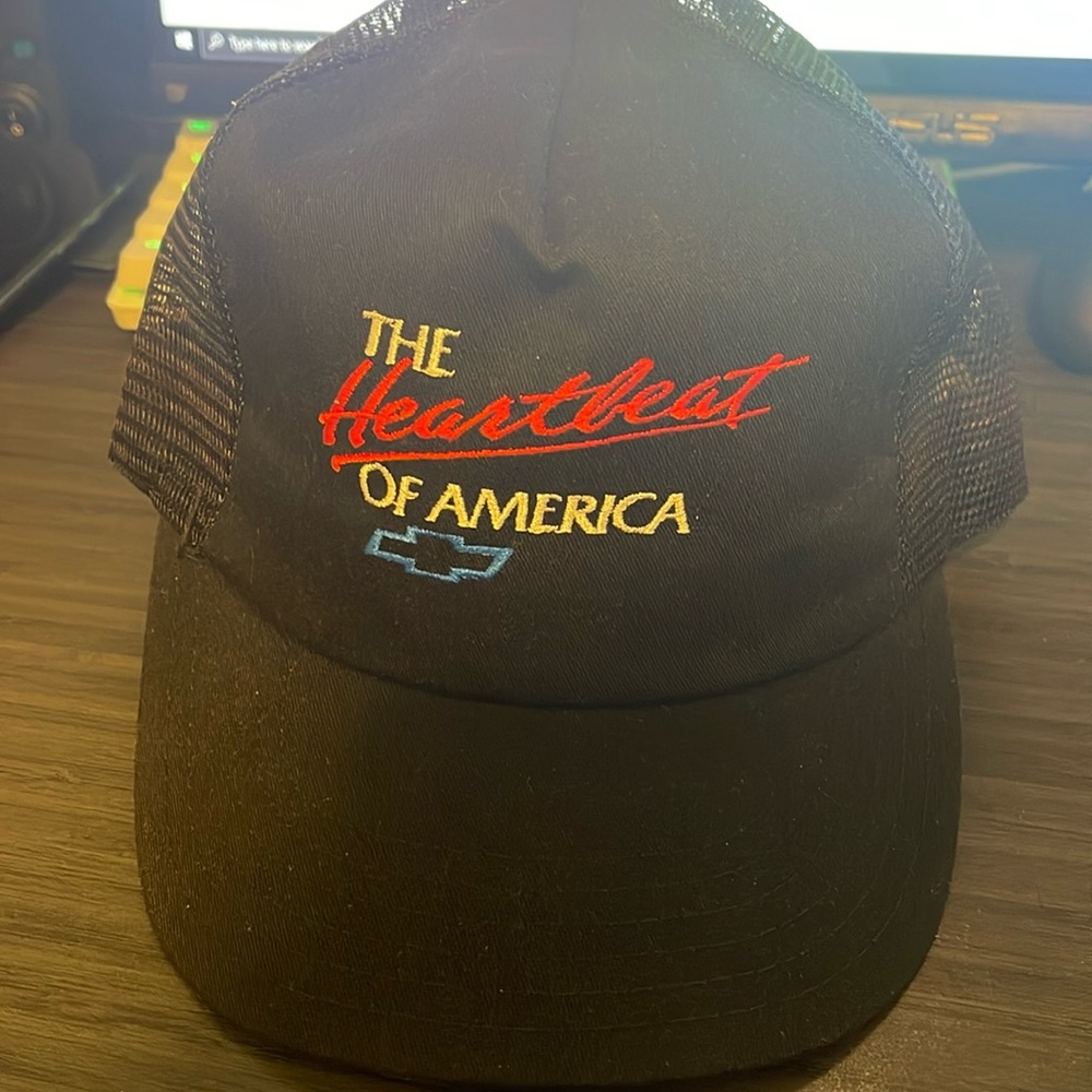 Vintage Chevrolet branded Heartbeat of America Trucker Hat